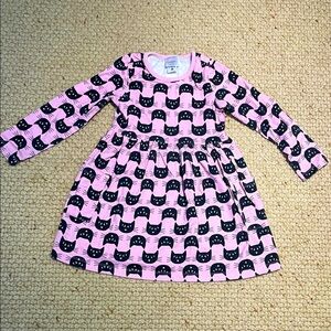 EUC Hanna Andersson Halloween Cat print dress, size 5